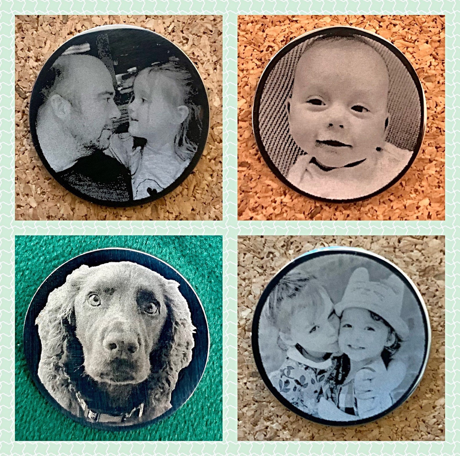 Golf Ball Marker Personalised Photo Engraved Steel Token Etsy UK