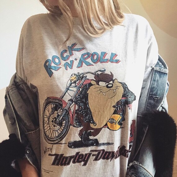 Rare vintage 1990s Harley Davidson Looney Tunes Ta