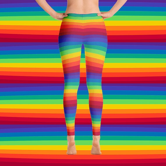 rainbow workout pants
