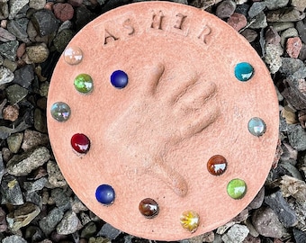 Colored DIY Stepping Stone Kit, Handprint, Footprint, Pawprint, Make Your Own