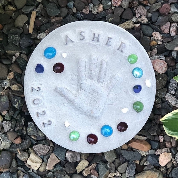 DIY Stepping Stone Kit, Handprint Stepping Stone, Footprint Stepping Stone