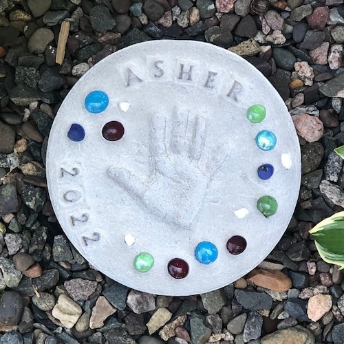 DIY Stepping Stone Kit Handprint Stepping Stone Footprint Etsy
