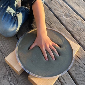 DIY Stepping Stone Kit, 10-Inch Handprint, Footprint, Pawprint Mold, Make Your Own, Garden Walkway Stone