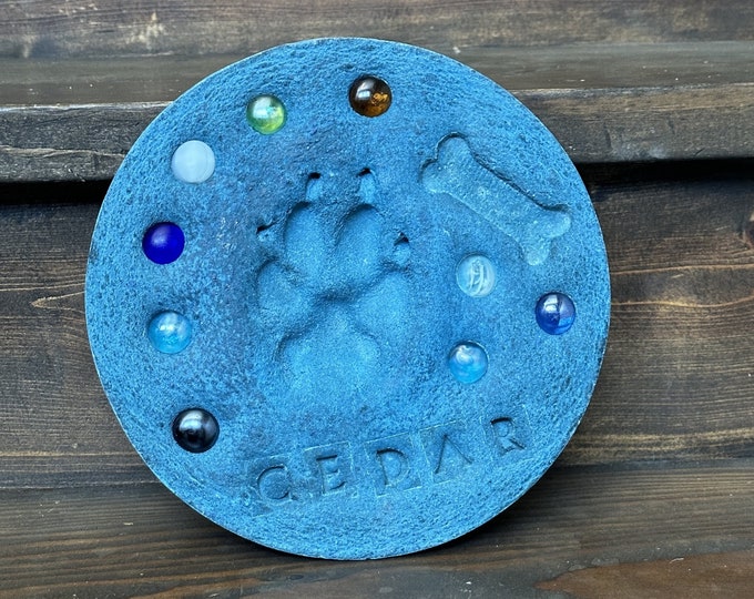 DIY Paw Print Stepping Stone Kit, Pet Memorial Stone, One of a Kind Etsy