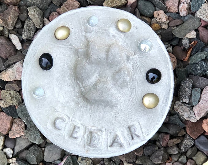 DIY Paw Print Stepping Stone Kit, Pet Memorial Stone, One of a Kind Etsy