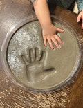 DIY Personalized Garden Stone Kit – Handprint Garden Stone – Fathers Day Gift for Dad or Grandpa product logo