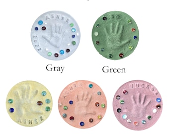 Make Your Own Stepping Stone Kit, Mother's Day Gift, Handprint Stepping Stone, Footprint Stepping Stone