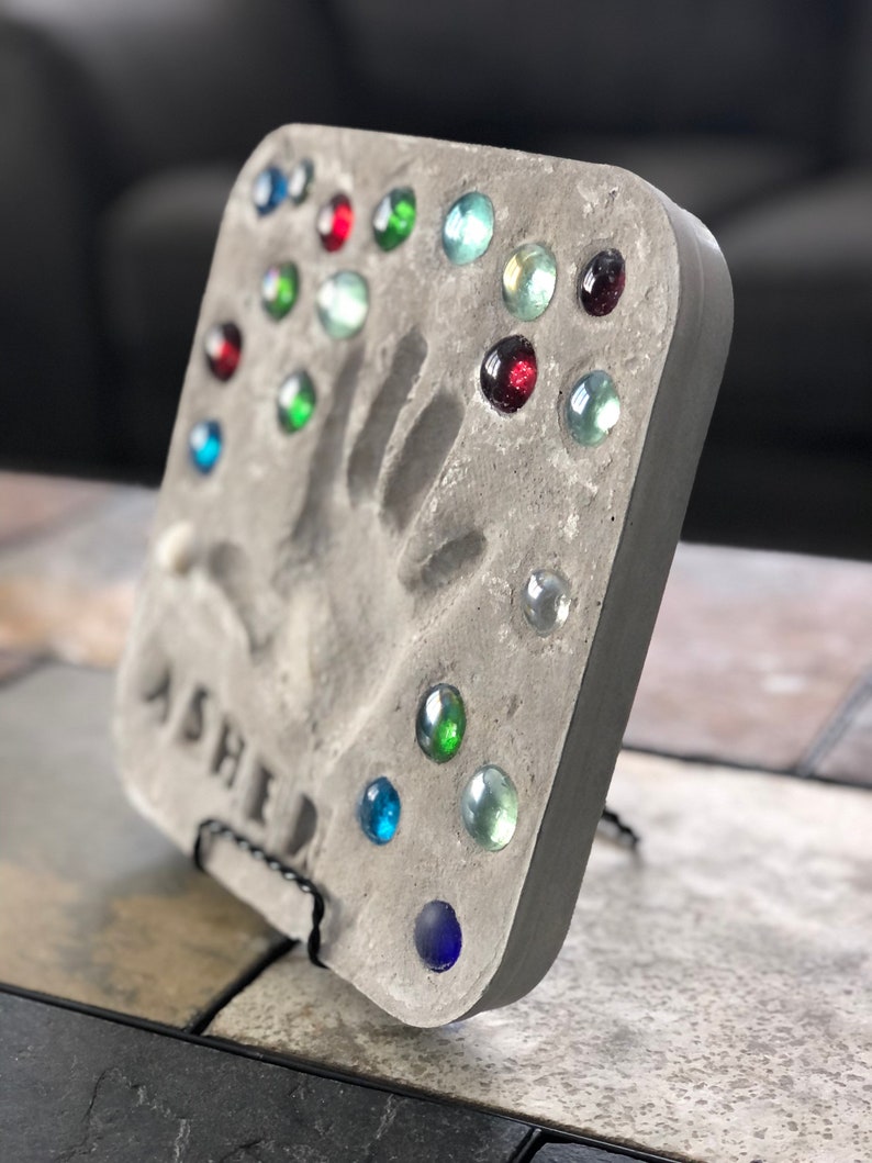 DIY Stepping Stone Kit Square Stepping Stone Handprint Etsy