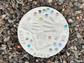 Large Stepping Stone Kit, 12 or 14 inch Stepping Stone, Handprint Stepping Stone, Footprint Stepping Stone
