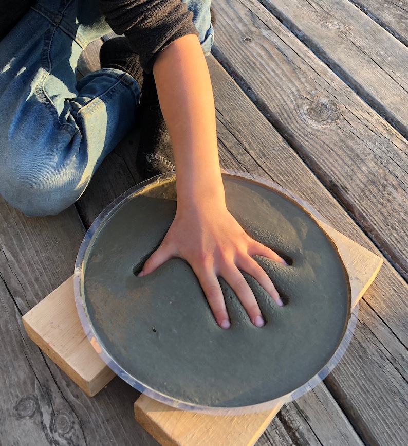Make your own cement hand or foot print. DIY Kit Stepping Stone.
