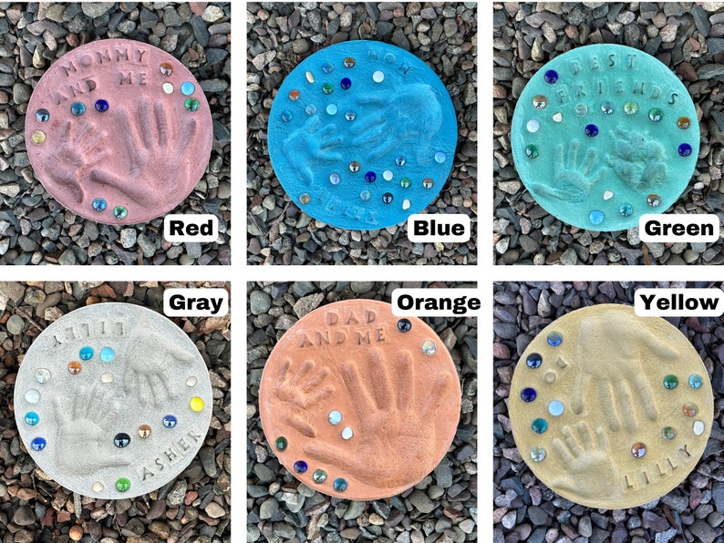 Stepping Stones with cement color pigment