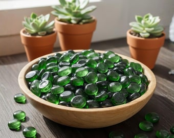 Mosaic Glass Gems | Flat Glass Marbles for Crafts, Stepping Stones, Garden Mosaics, Vase Fillers & DIY Art Supplies | Assorted Colors