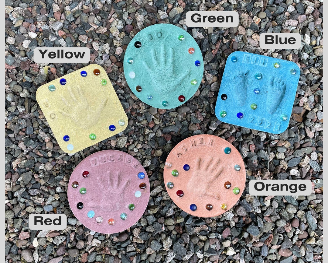 Stepping Stone Craft Kit, Handprint Stepping Stone, Footprint Stepping