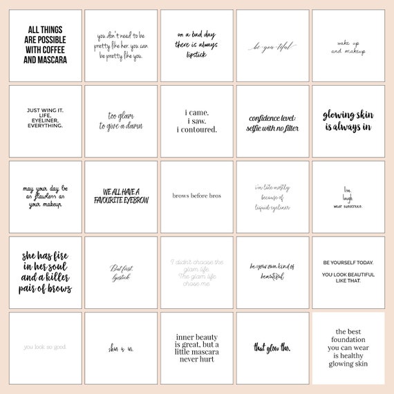 Citations Pour Social Media Instagram Beauty Skincare Blogger Etsy France