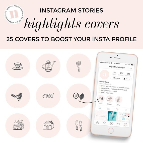 Instagram Story Highlights Covers Icons for Social Media | Etsy