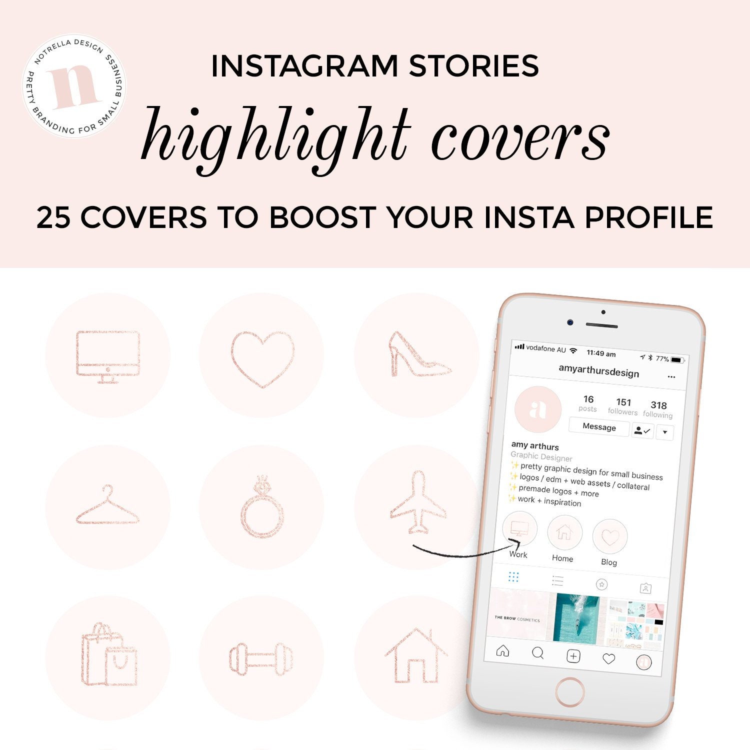 Instagram Story Highlight Cover Icons for Social Media | Etsy