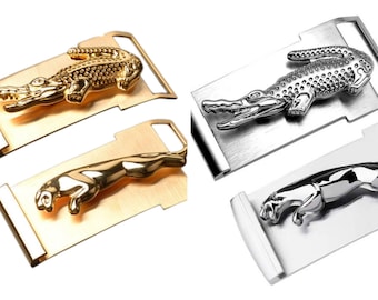 Vintage Brass Crocodile Belt Buckle: Alligator Animal Design - Etsy