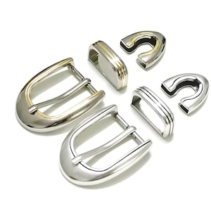 Versilberte Westerngürtelschnallen 3 Stück 30mm