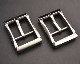 stainless steel simple pattern rectangle belt buckle 40mm for 1 1/2" belt