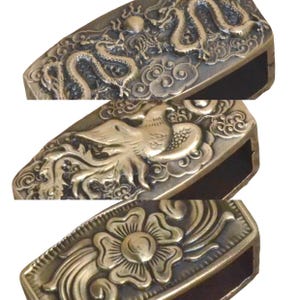 Solid Brass Belt Loop Keeper: Retro Leather Craft Hardware (40mm, 1pc)