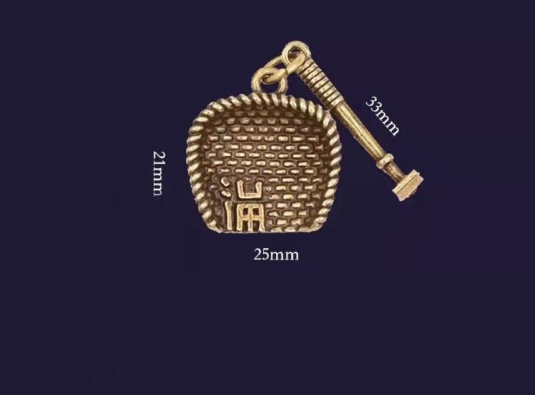 Mini Hoe Dustpan Chinese Style Charming Finding Solid Brass Etsy UK