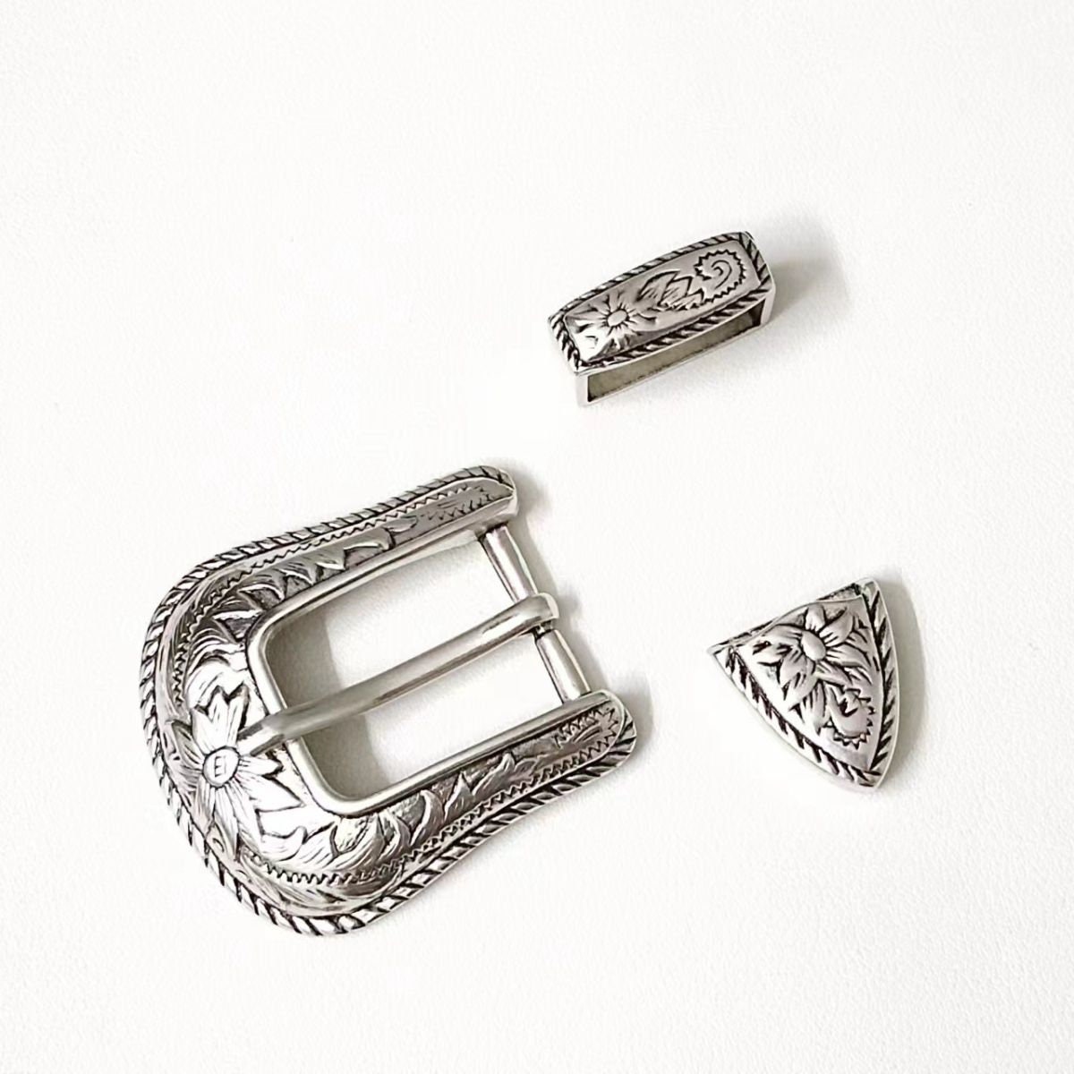 Silver Metal Mesh‎ Belt Flower Buckle Adjustable Fashion Accessory Flower Silver Belts for Women for sale | eBay main image 3