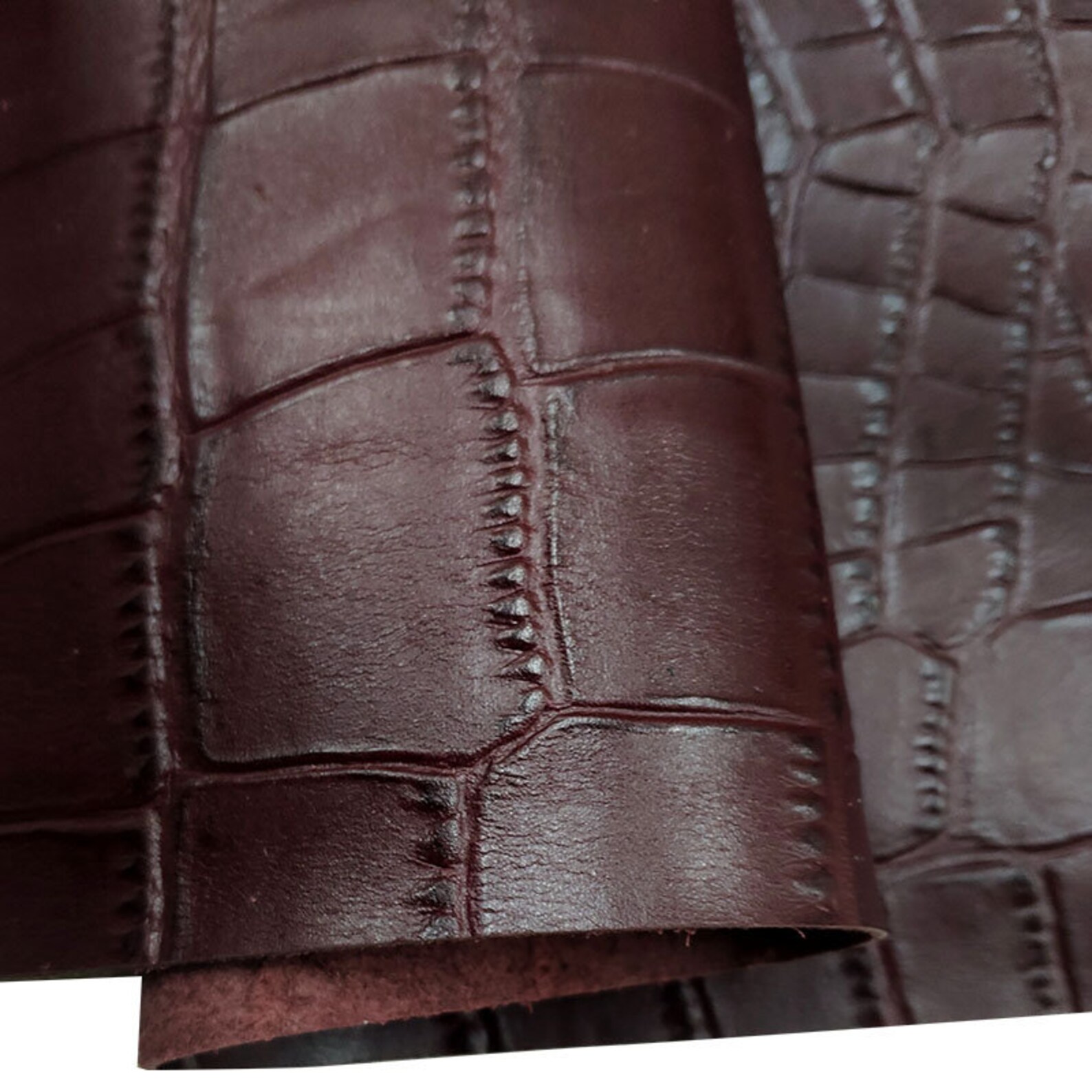 Multicolored Alligator Croc Embossed Cowhide Leather piece Etsy