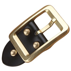 Heavy Solid brass belt buckle set 40mm Fits 1 1/2" (38-39mm) belt
