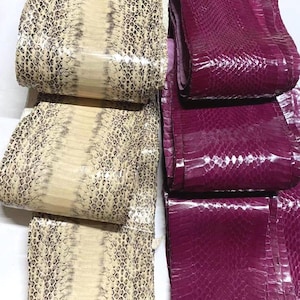 vera pelle di serpente gialla fucsia intera