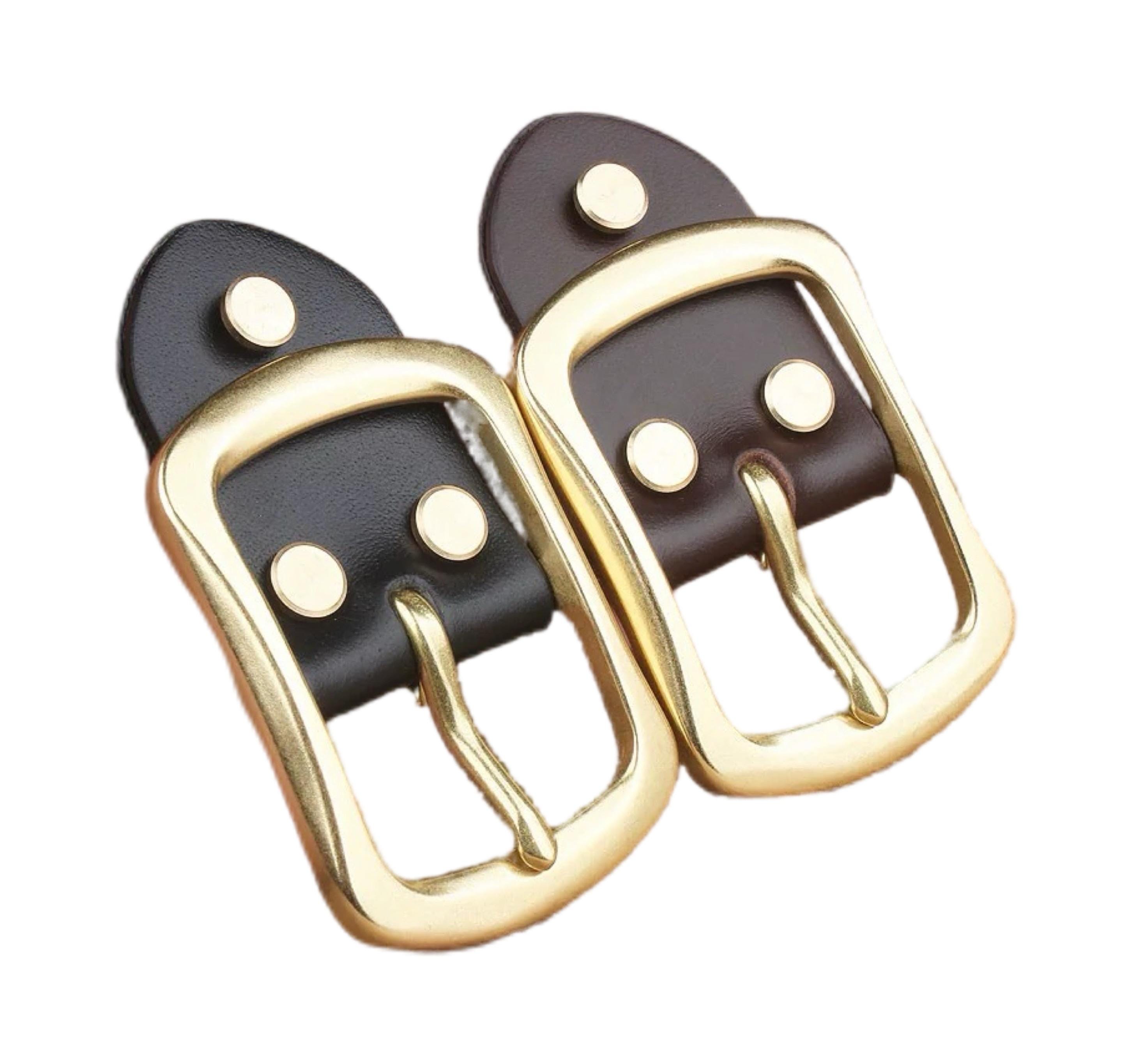Fibbia Cintura In Ottone Massiccio Oro - Uomo, Larghezza 1,5 Pollici