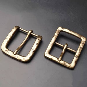 Vintage Solid brass squares rectangular belt buckle 40mm Fits 1 1/2" (38-39mm) belt