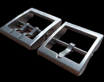 Rectangle thick Titanium belt buckle Detachable 40mm 45mm