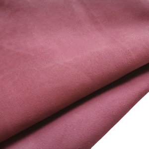 soft Mulberry plum purple suede Goat skin Leather piece, Genuine Whole small hide