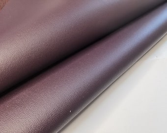 Deep grape purple sheep skin Leather piece Genuine Whole hide