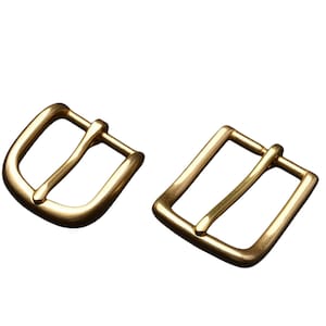 Solid brass simple pin Adjustable belt buckle 30mm image 1