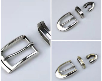 Silver-coated Alloy western belt buckle set 3pcs 30mm