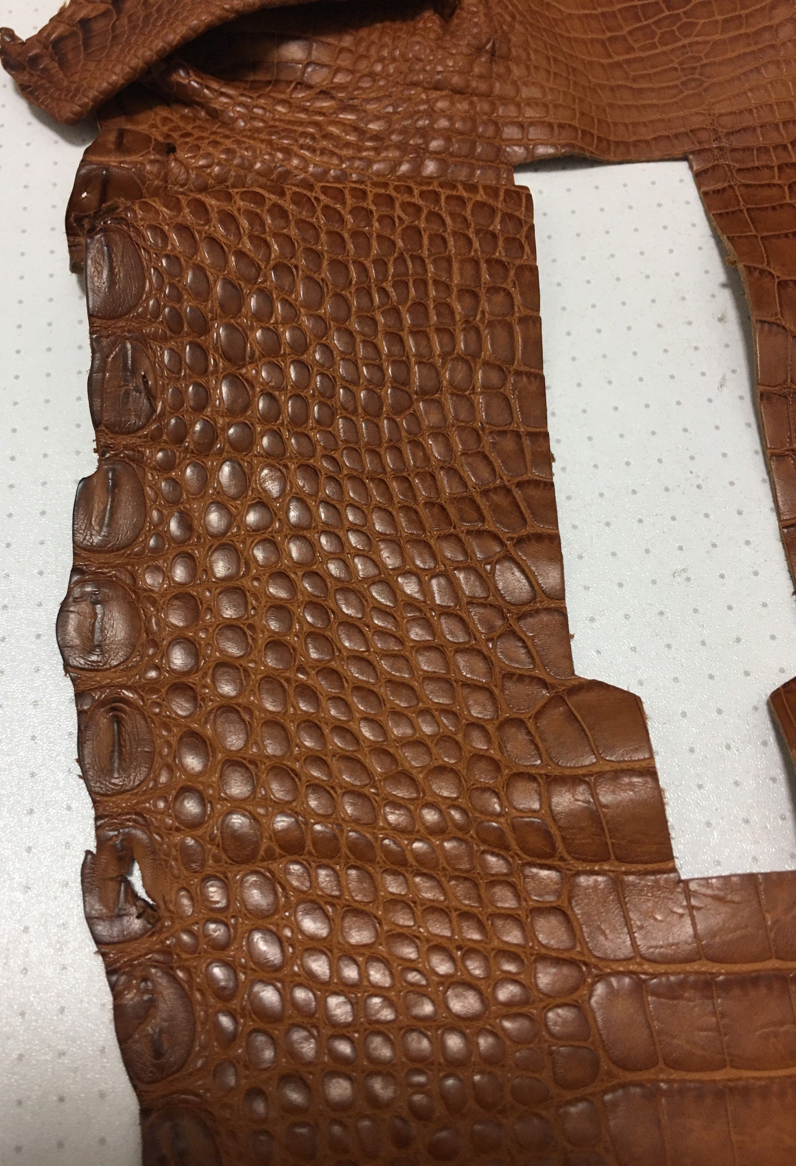 Brown Genuine Leather piece leftover watchband making Etsy