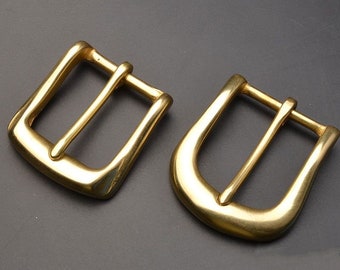 Solid brass simple pin Adjustable belt buckle 40mm