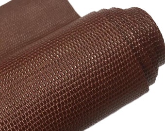 Brown lizard pattern cowskin Leather piece calf hide