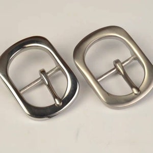 stainless steel simple pattern oval belt buckle 31mm