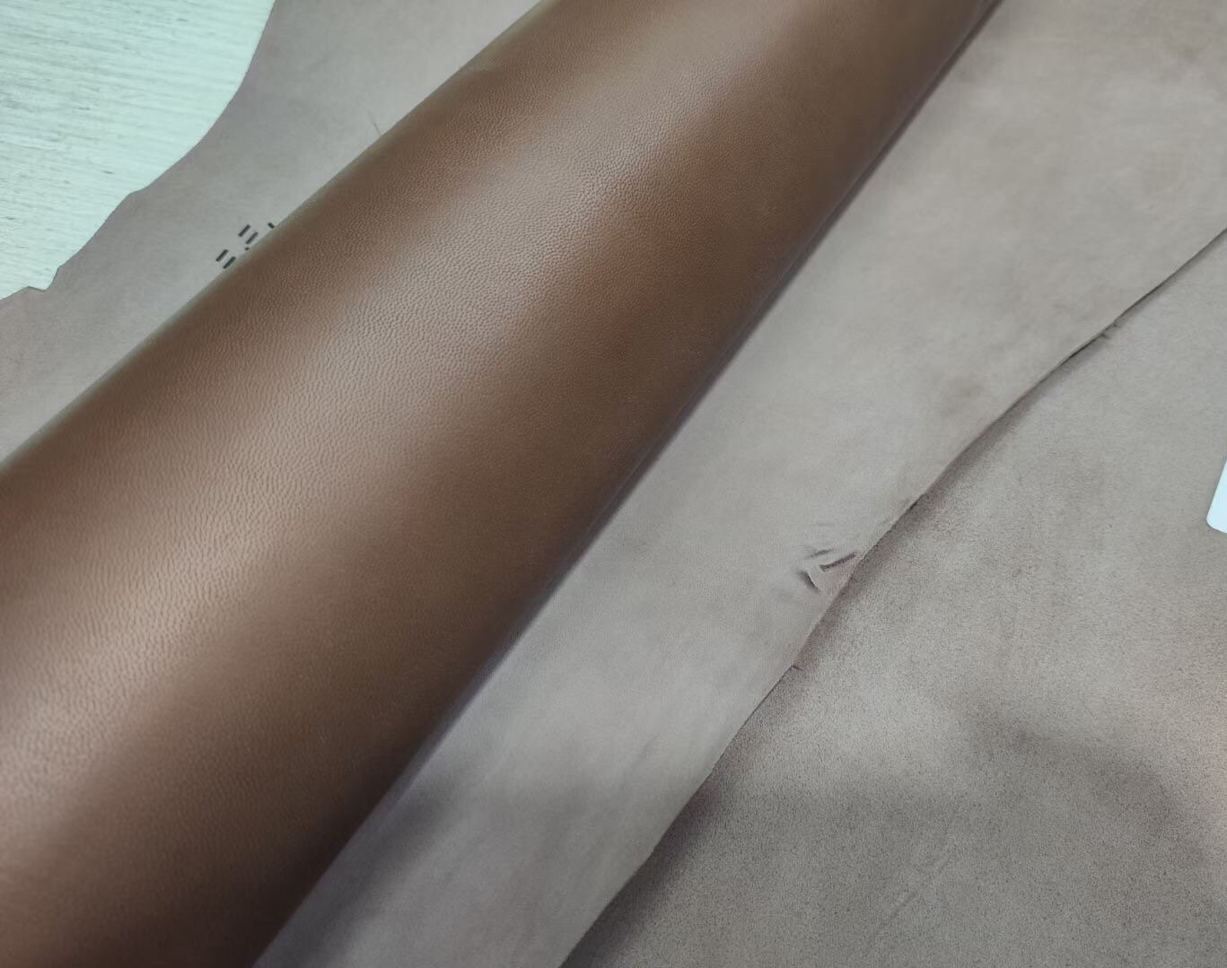 Chocolate Brown Goatskin Leather piece Genuine Leather Etsy