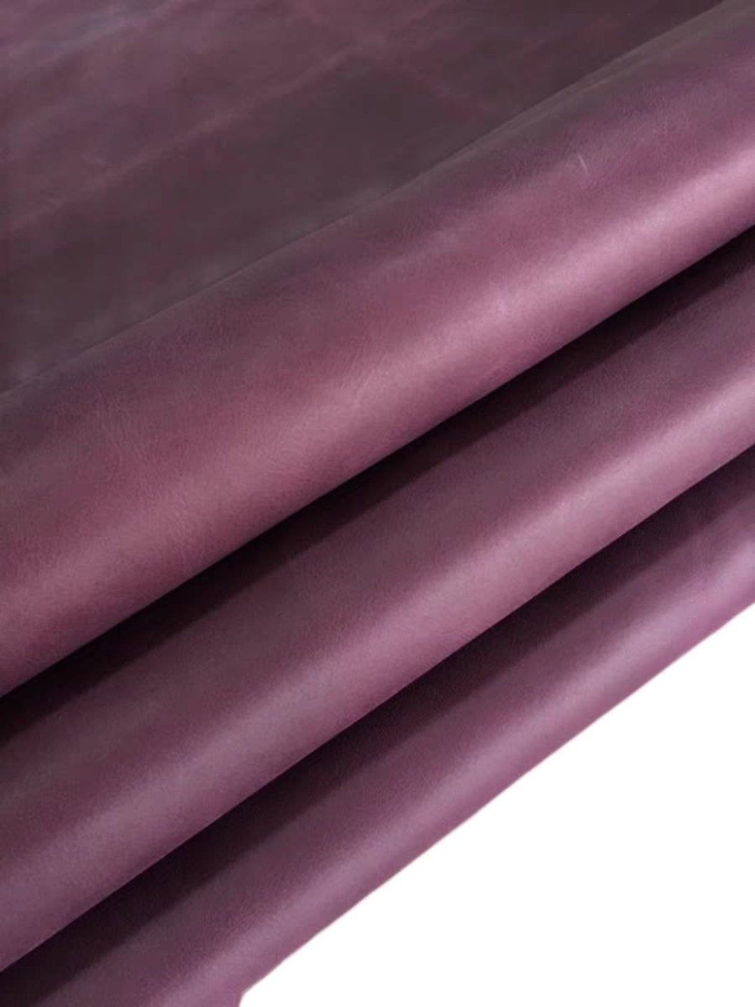 Burgundy Wine Red Waxed Cowhide Leather Piece Genuine Leather Etsy