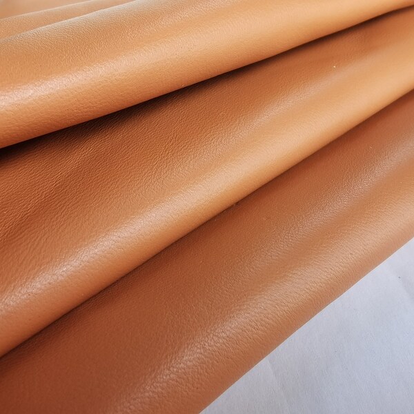 soft gold-brown sheep skin Leather piece, Genuine Leather Whole hide