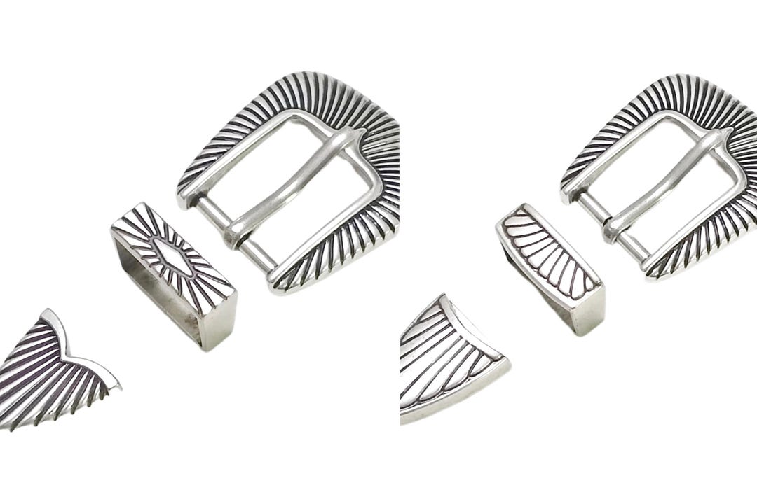 Metallic Loop Buckle Retro Alloy Coating Silver Belt Buckle Loop Tips Set(3pcs) 25mm - Etsy