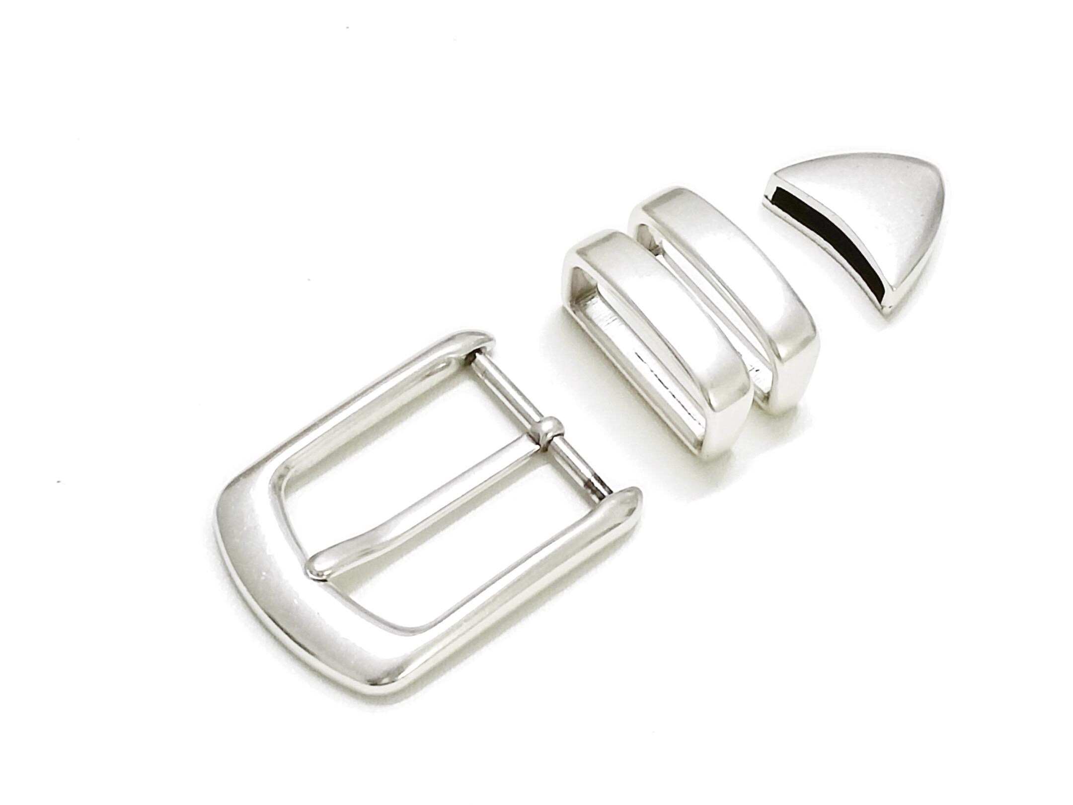 Elegant Silver-Toned Buckle Set Sterling Silver Star On Buckle Set with Rope Edge – Clint  main image 4