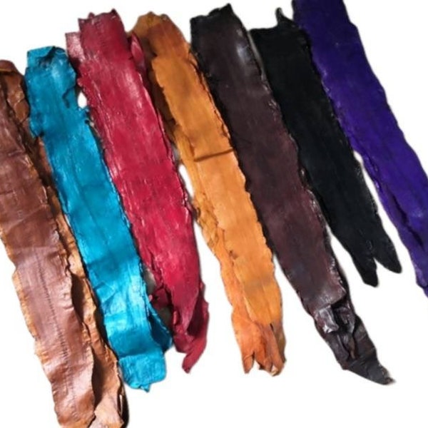 economy red blue black brown eel skins fish skin Leather piece Genuine Whole hide