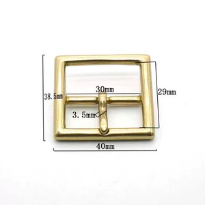Oval rektangel Massiv mässing Enkelt justerbart bältesspänne 30 mm 26 mm 30mm