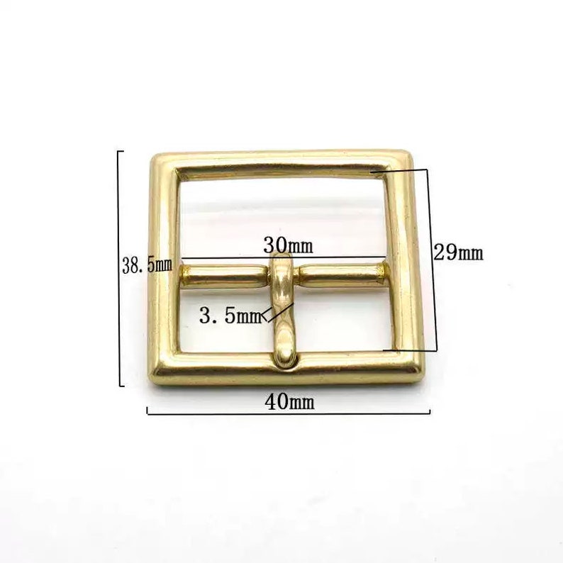 Oval rektangel Massiv mässing Enkelt justerbart bältesspänne 30 mm 26 mm 30mm