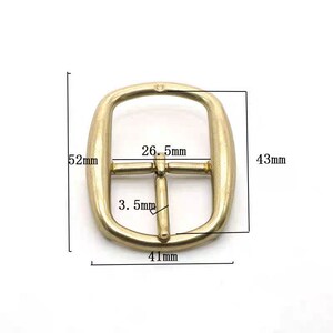 Oval rektangel Massiv mässing Enkelt justerbart bältesspänne 30 mm 26 mm 26.5mm
