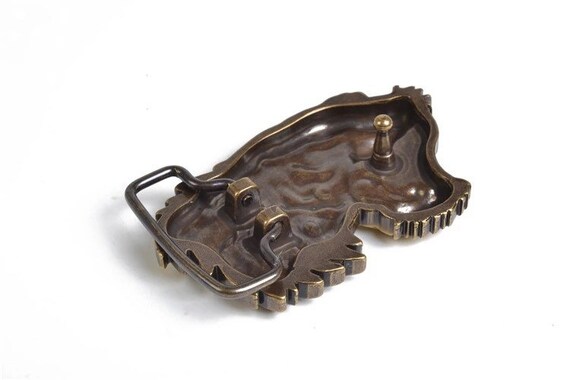 Baron Buckles Brass Tiger Head Embellished by Madeline Beth in Beverly Hills tiger-head-ring-rings-rebelger  main image 3